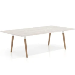 Mesa de juntas rectangular Arki con encimera continua fondo 126 cm