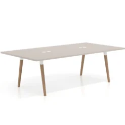 Mesa de juntas rectangular Arki con encimera continua fondo 126 cm
