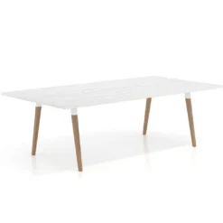 Mesa de juntas rectangular Arki con encimera continua fondo 126 cm
