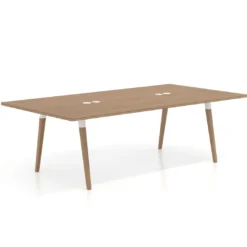 Mesa de juntas rectangular Arki con encimera continua fondo 126 cm
