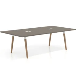 Mesa de juntas rectangular Arki con encimera continua fondo 126 cm