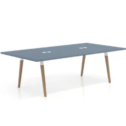 Mesa de juntas rectangular Arki con encimera continua fondo 126 cm