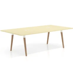 Mesa de juntas rectangular Arki con encimera continua fondo 126 cm