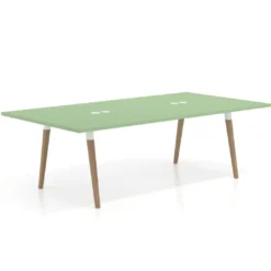 Mesa de juntas rectangular Arki con encimera continua fondo 126 cm