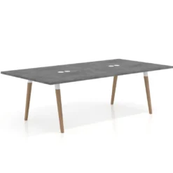 Mesa de juntas rectangular Arki con encimera continua fondo 126 cm