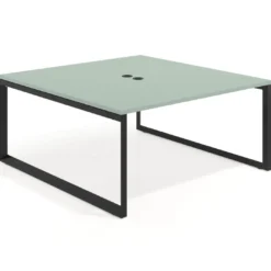 Mesa de juntas rectangular fondo 166 cm, estructura negra