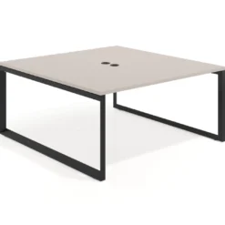 Mesa de juntas rectangular fondo 166 cm, estructura negra