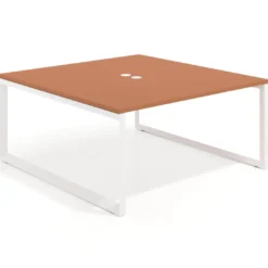 Mesa de juntas rectangular fondo 166 cm, estructura blanca