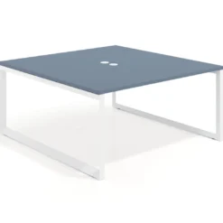 Mesa de juntas rectangular fondo 166 cm, estructura blanca