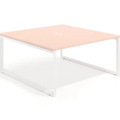 Mesa de juntas rectangular fondo 166 cm, estructura blanca