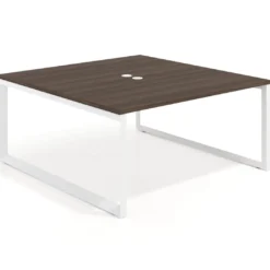 Mesa de juntas rectangular fondo 166 cm, estructura blanca