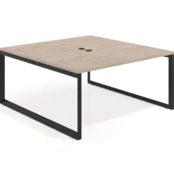 Mesa de juntas rectangular fondo 166 cm, estructura negra