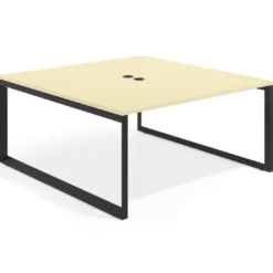 Mesa de juntas rectangular fondo 166 cm, estructura negra
