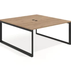 Mesa de juntas rectangular fondo 166 cm, estructura negra