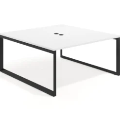Mesa de juntas rectangular fondo 166 cm, estructura negra
