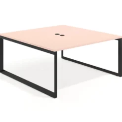 Mesa de juntas rectangular fondo 166 cm, estructura negra