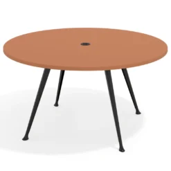 Mesa de juntas redonda, diametro 150, patas de aluminio, estructura negra