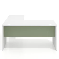 Mesa de Oficina con cajones Work Plus fondo 80, frontales de metal estructura blanco mate