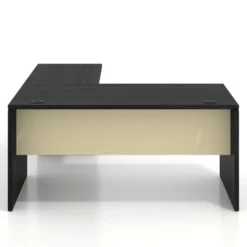 Mesa de Oficina con cajones Work Plus fondo 80, frontales melamina estructura bocamina