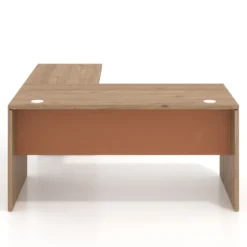 Mesa de Oficina con cajones Work Plus fondo 80, frontales de metal estructura naturale