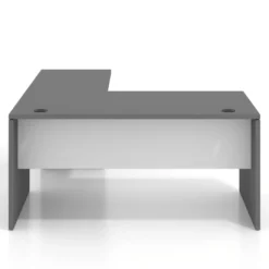 Mesa de Oficina con cajones Work Plus fondo 80, frontales de metal diseño bicolor