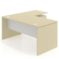 Mesa de Oficina con cajones Work Plus, ala corta, fondo 80, frontales melamina diseño bicolor