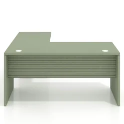 Mesa de Oficina con cajones Work Plus fondo 80, frontales de metal diseño rayado