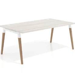 Mesa de oficina ejecutiva Arki, patas de madera, fondo 100cm