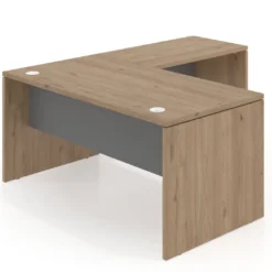 Mesa de Oficina en L Work Plus fondo 80 estructura naturale