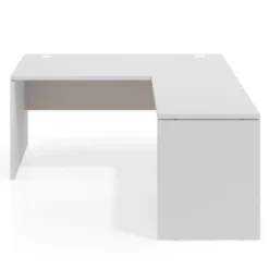 Mesa de Oficina en L Work Plus fondo 80 estructura blanco mate