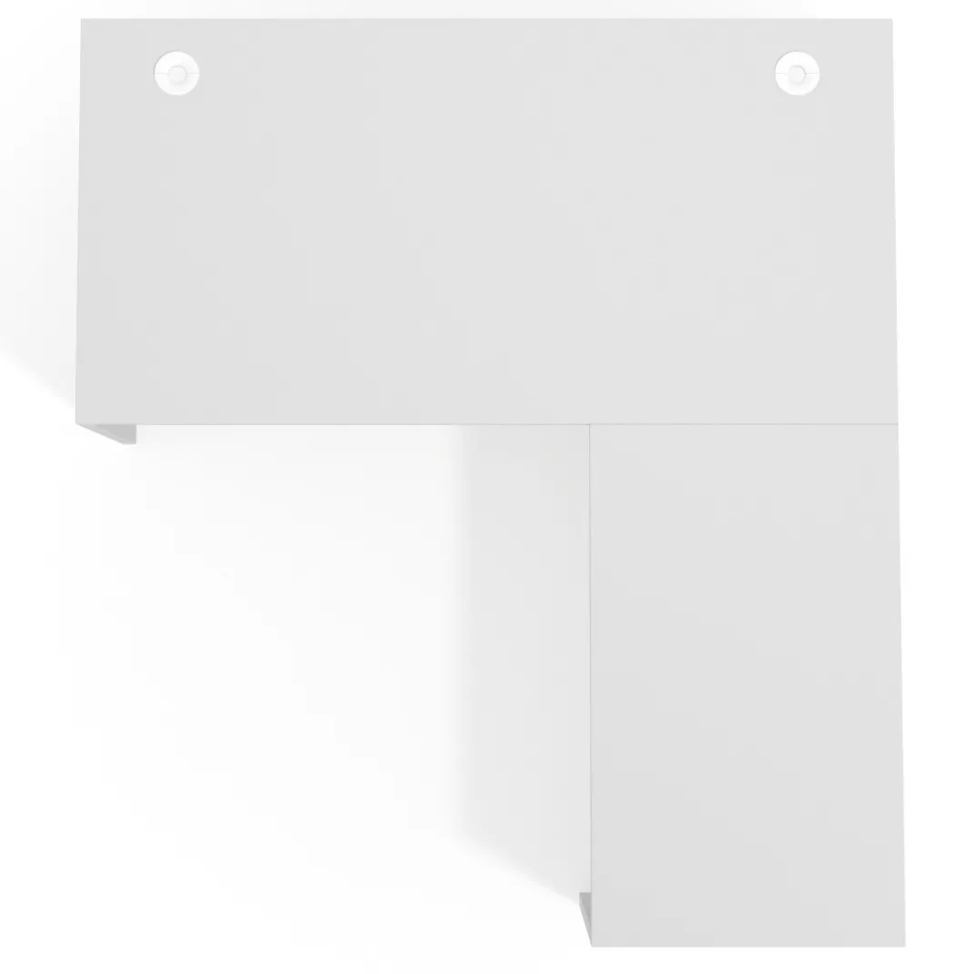 Mesa de Oficina en L Work Plus fondo 80 estructura blanco mate