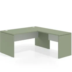 Mesa de Oficina en L Work Plus fondo 80 diseño bicolor