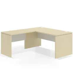 Mesa de Oficina en L Work Plus fondo 80 diseño bicolor
