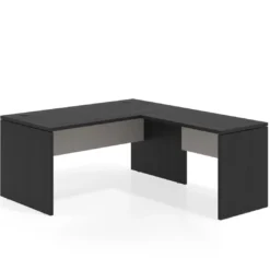 Mesa de Oficina en L Work Plus fondo 80 estructura bocamina