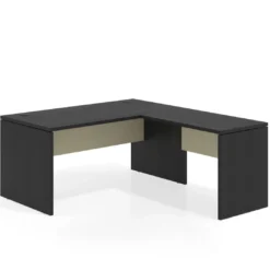 Mesa de Oficina en L Work Plus fondo 80 estructura bocamina