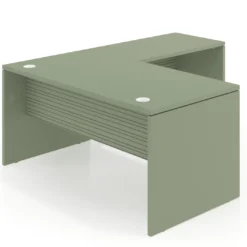 Mesa de Oficina en L Work Plus fondo 80 diseño rayado