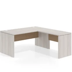 Mesa de Oficina en L Work Plus fondo 80 diseño rayado