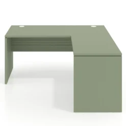 Mesa de Oficina en L Work Plus fondo 80 diseño rayado