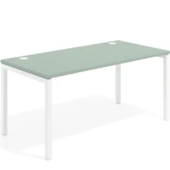 Mesa de oficina Kube fondo 80cm estructura blanca