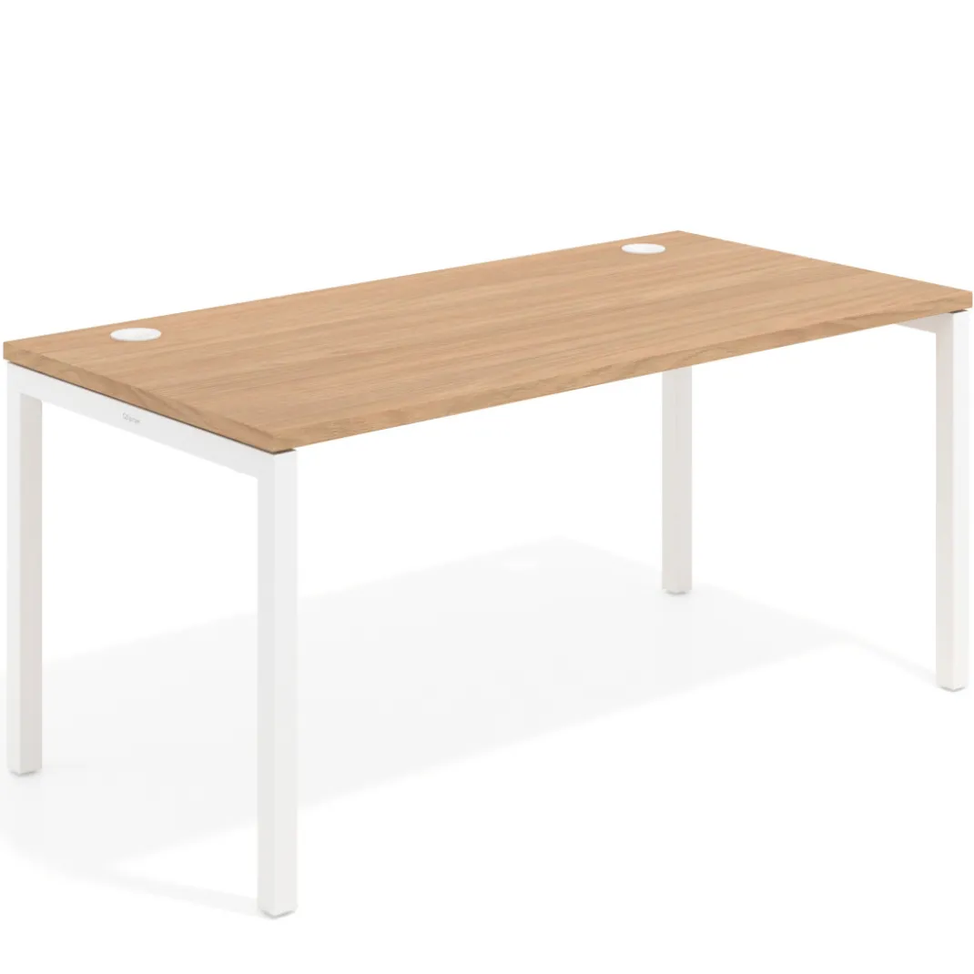 Mesa de oficina Kube fondo 80cm estructura blanca