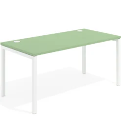 Mesa de oficina Kube fondo 80cm estructura blanca