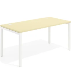 Mesa de oficina Kube fondo 80cm estructura blanca