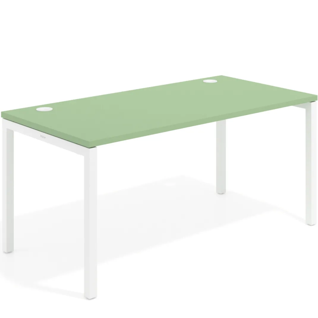 Mesa de oficina Kube fondo 80cm estructura blanca