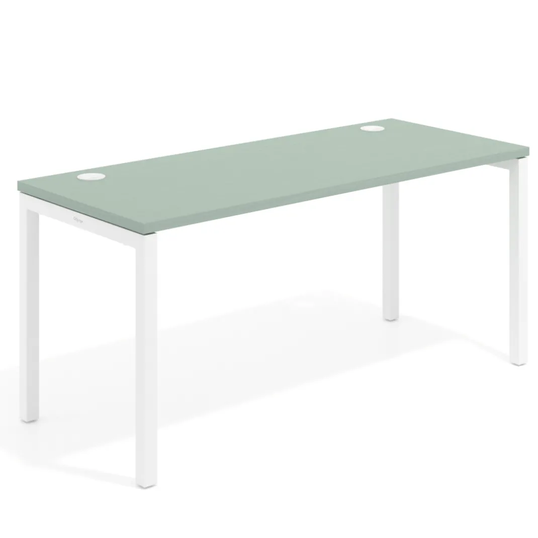 Mesa de oficina Kube fondo 68cm estructura blanca