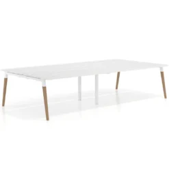 Mesa de oficina multipuesto Arki doble, fondo 166 cm, sobre recto