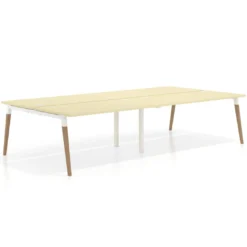 Mesa de oficina multipuesto Arki doble, fondo 166 cm, sobre recto