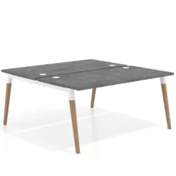 Mesa de oficina multipuesto Arki fondo 166 cm, sobre recto