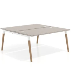 Mesa de oficina multipuesto Arki fondo 166 cm, sobre recto