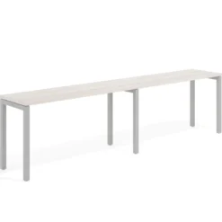 Mesa de oficina progresiva doble Kube, fondo 50cm, estructura aluminio