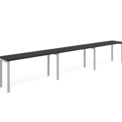 Mesa de oficina progresiva triple Kube, fondo 50cm, estructura aluminio